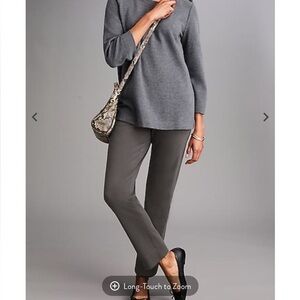J.Jill Wearever collection smooth fit slim leg gray legging pants pull on Sz M p